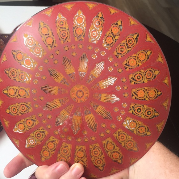 Behrenberg Glass Silk Screen Printed 8" Plates - Picture 4 of 5